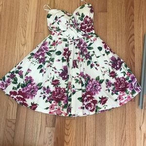 Strapless floral dress